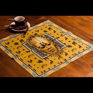 Pocket Square - Black of the Gold Sun - Yellow